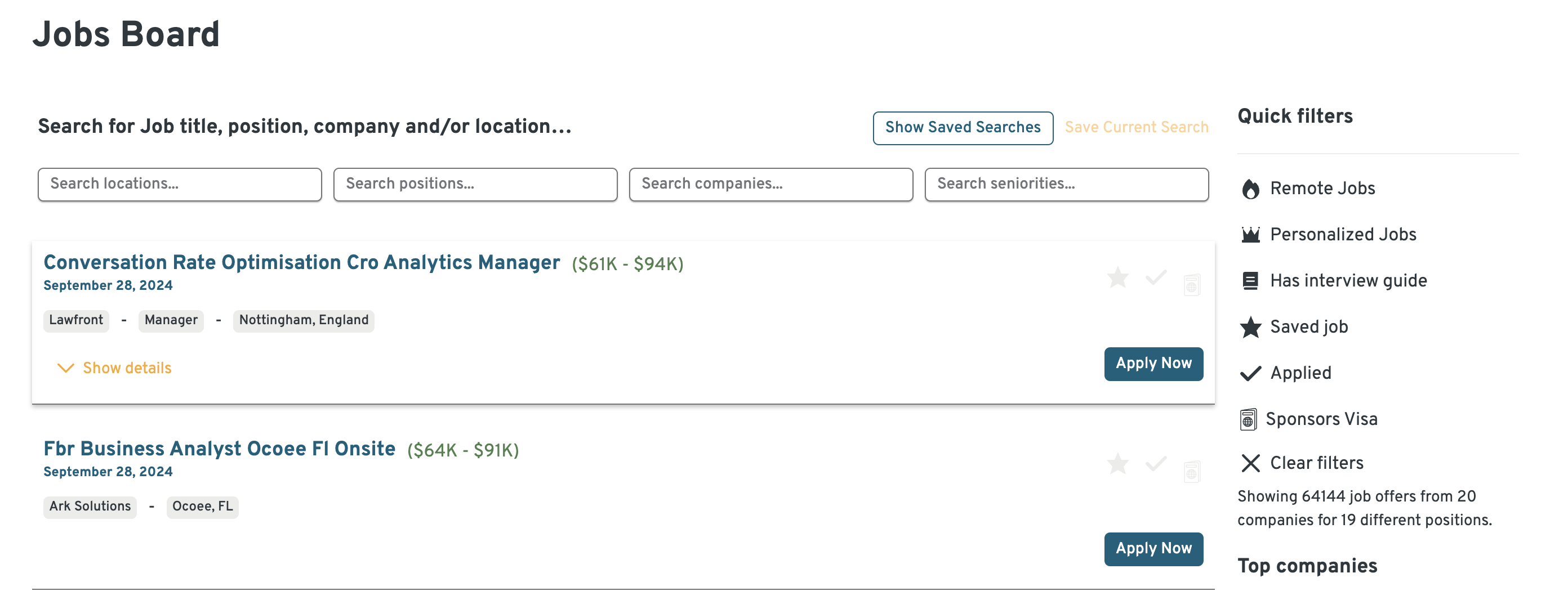 Interview Query for Data Science Job Boards